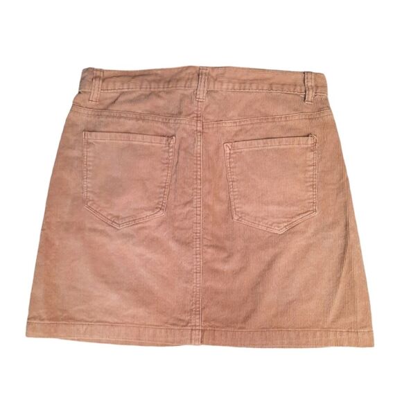 Kensie The Skirt A-Line Tan Corduroy Button Front Size 8/29 - Picture 2 of 4